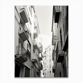 Malaga, Spain, Photography In Black And White 2 Canvas Print