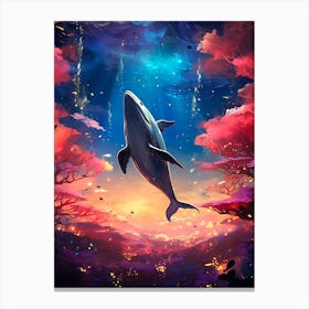 Dolphin In The Ocean Canvas Print