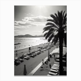 Cannes, France, Mediterranean Black And White Photography Analogue 2 Canvas Print