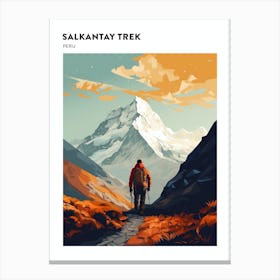 Salkantay Trek Peru 4 Hiking Trail Landscape Poster Canvas Print