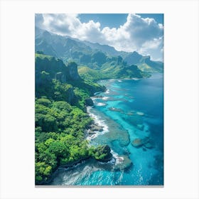 Aerial View Of A Tropical Island 4 Canvas Print