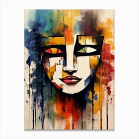 Abstract Face Painting Canvas Print