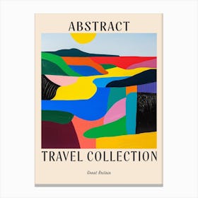 Abstract Travel Collection Poster Great Britain 1 Canvas Print