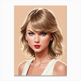 talyor swift art portrait 1 Canvas Print