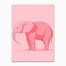 Pink Elephant 1 Canvas Print