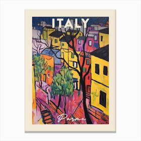 Parma Italy 3 Fauvist Painting Travel Poster Canvas Print