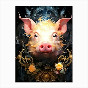 Pig Head Canvas Print