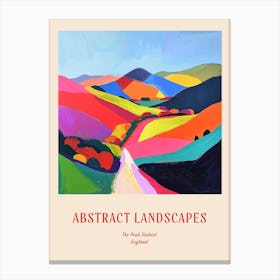 Colourful Abstract The Peak District England 3 Poster Canvas Print