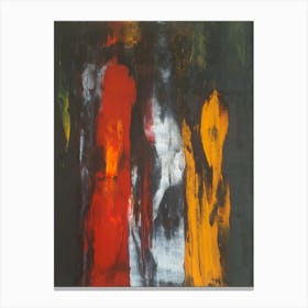 Abstract Painting, Oil On Canvas, Red Color 1 Canvas Print