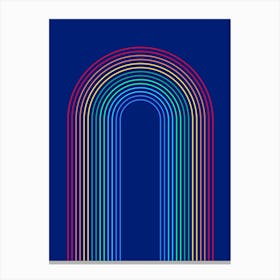 Rainbow Arches Blue Canvas Print