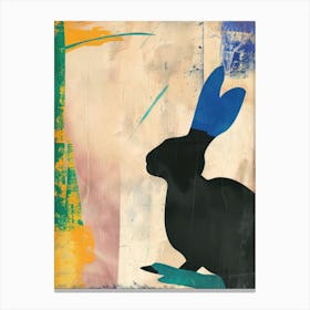 Rabbit 4 Cut Out Collage Canvas Print
