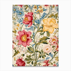 Victorian Floral Wallpaper 9 Canvas Print