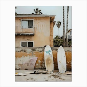 Surfboards On The Beach 2 Canvas Print