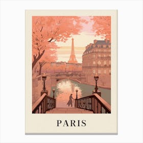 Vintage Travel Poster Paris Canvas Print