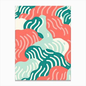 Abstract Wave Pattern, Matisse style Canvas Print