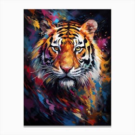 Tiger Art In Abstract Expressionism Style 4 Canvas Print
