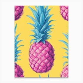 Pineapple Wallpaper Canvas Print