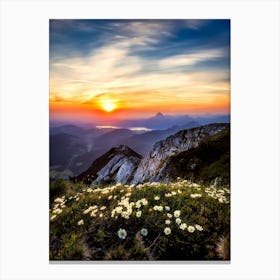 Sunset In The Mountains 18 Canvas Print