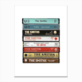 The Smiths - Music Poster - Albums on Cassette Print Canvas Print