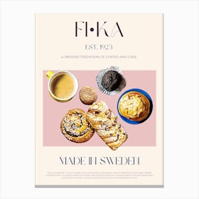 Fika Mid Century Canvas Print