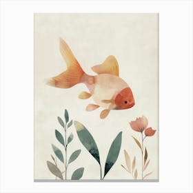 Charming Nursery Kids Animals Goldfish 1 Canvas Print