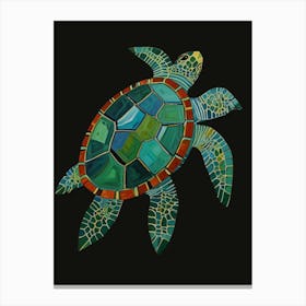 Mosaic Turtle Canvas Print