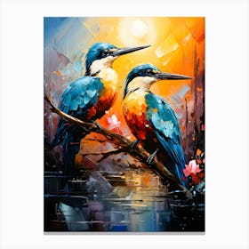 Gentle Flight Birds In Tranquility Canvas Print