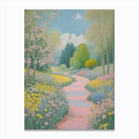 Pastel Path In The Garden Canvas Print