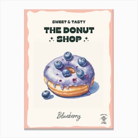 Blueberry Donut The Donut Shop 2 Canvas Print