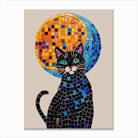 Mosaic Cat 10 Canvas Print