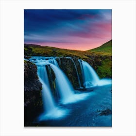 Waterfall In Iceland 2 Canvas Print