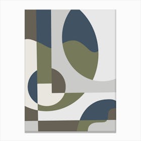 Scandinavian Abstract In Blue And Green Canvas Print