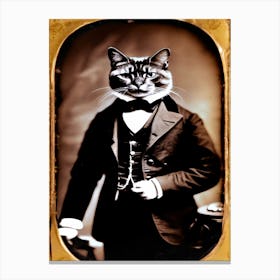 Cat Daguerreotype Canvas Print