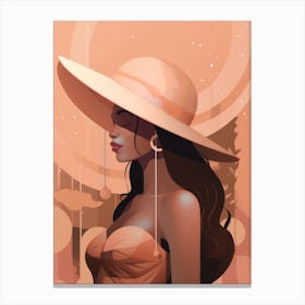 Woman In A Hat 31 Canvas Print