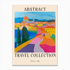 Abstract Travel Collection Poster Florence Italy 2 Canvas Print