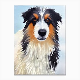 Polish Lowland Sheepdog 3 Watercolour dog Canvas Print