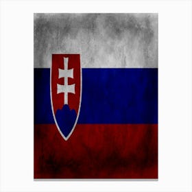 Slovakia Flag Texture Canvas Print