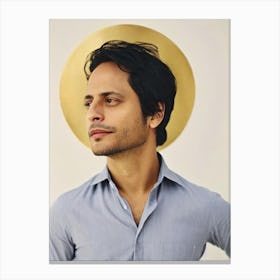 Gael García Bernal Retro Collage Movies Canvas Print