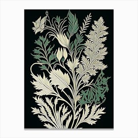 Fo Ti Herb William Morris Inspired Line Drawing Canvas Print