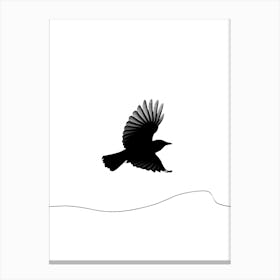 Bird Flying Line Art Stampe su tela