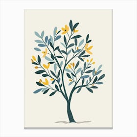 Olive Tree Flat Illustration 1 Canvas Print