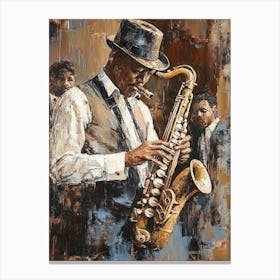 Jazz Saxophone Player Canvas Print Toile