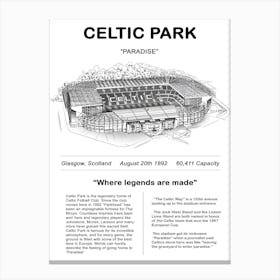Celtic Football Park The Bhoys Paradise Stadium Canvas Print