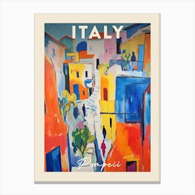 Pompeii Italy 2 Fauvist Painting Travel Poster Canvas Print