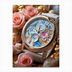 Watch Surrounded By Roses Canvas Print