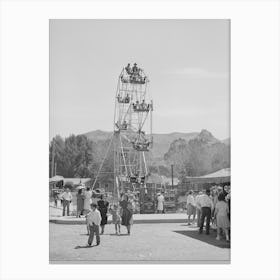 Ferris Wheel, A Carnival Was In Vale, Oregon, On The Fourth Of July By Russell Lee Canvas Print