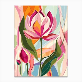 Lotus Flower Painting Canvas Print