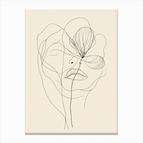 Woman With A Flower Canvas Print