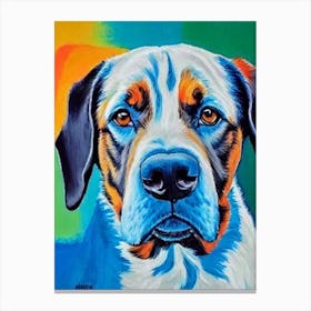 Rottweiler Fauvist Style dog Canvas Print