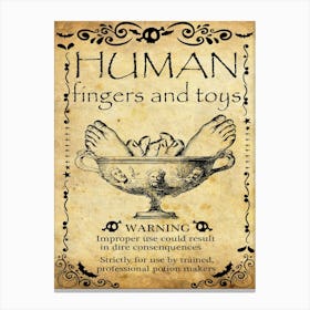 Human Fingers And Toys Canvas Print